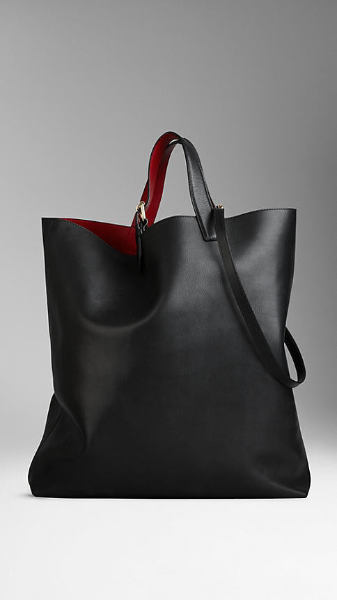Burberry - Large Bonded Leather Portrait Tote Bag